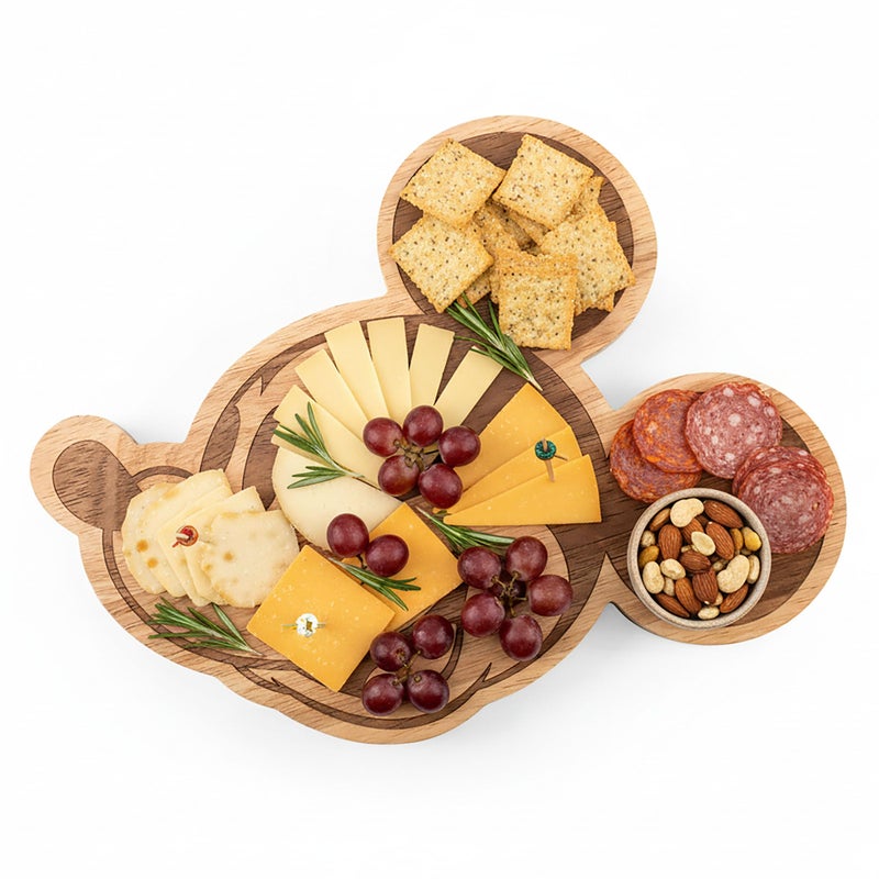 PICNIC TIME TOSCANA - a Picnic Time brand - Disney Mickey Mouse Disney Classics Mickey Mouse Cutting Board - Wood Cheese Board - Charcuterie Board 14" x 11" Natural - Image 2